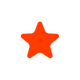 Red star shape on a white background